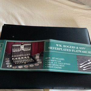 WM. Rogers & Son Silver plated Flatware Set
